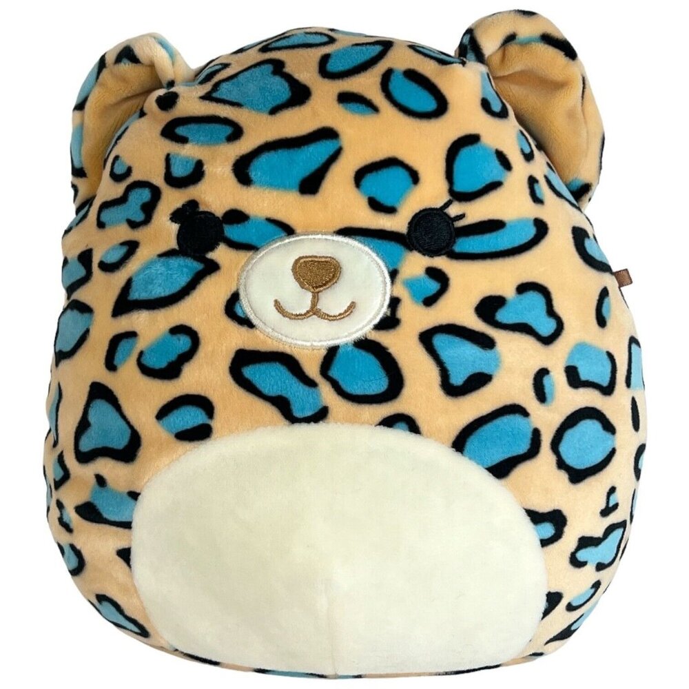 Squishmallow Liv The Teal Leopard Cheetah Kellytoy Soft Plush Stuffed Animal